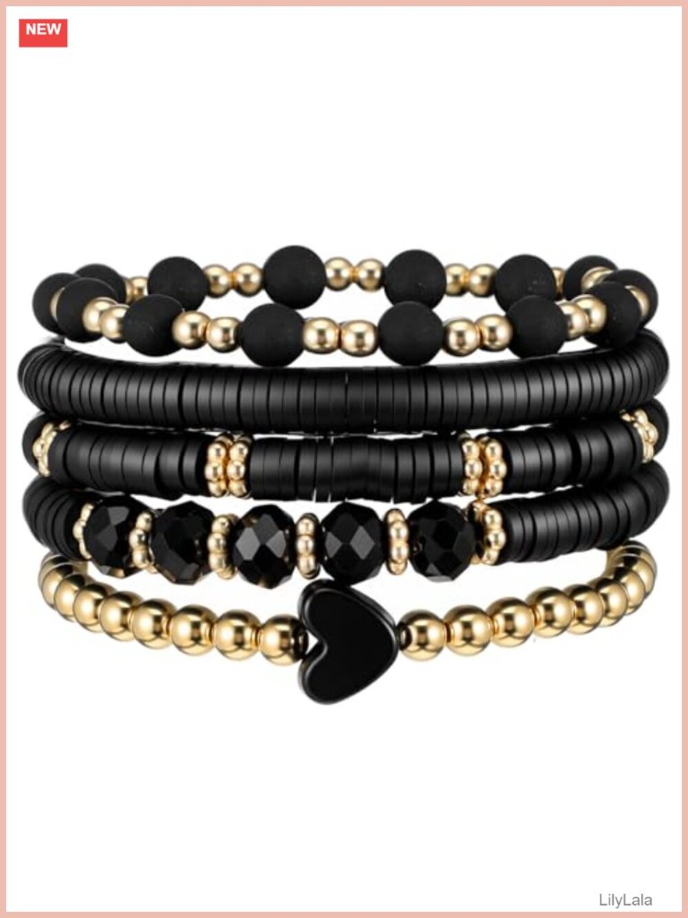 Bohemian Glass Faceted Beaded Stretch Bracelets Stackable Women's Jewelry Set